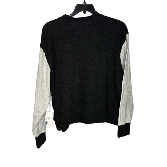 Johnny Was Calme Soft Black Grey Mock Neck Cozy Sweatshirt Size XL NWT - Picture 7 of 12